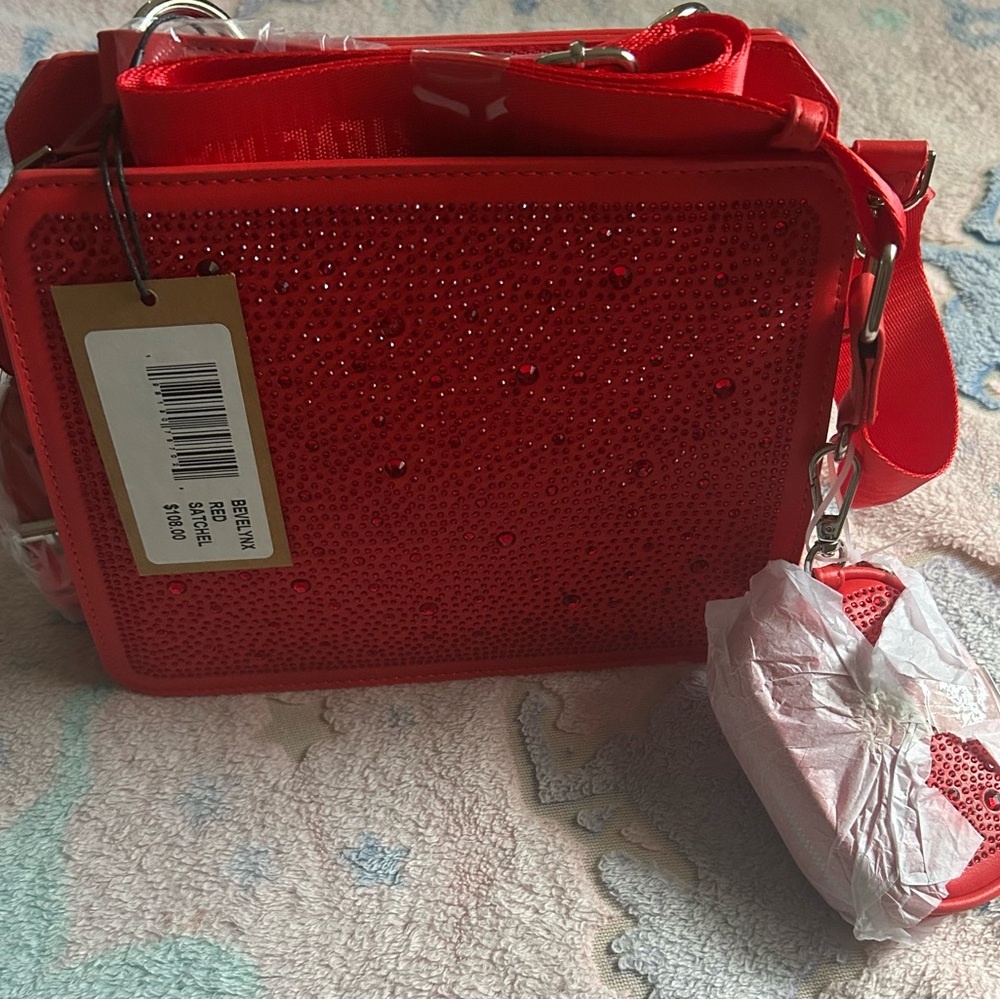 Steve Madden Sparkling Red Handbag New With Tag - Picture 5 of 8